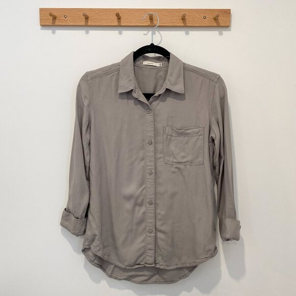 Grey Talula Super Soft Button Up Size XS - Picture 1 of 2